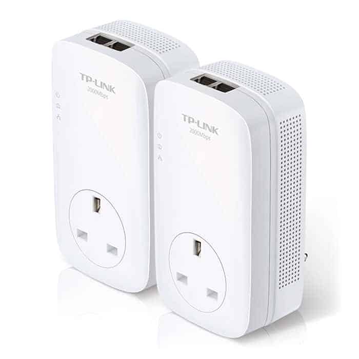 (image for) Gigabit Homeplug 2-Port Passthrough Gigabit Powerline Twin Pack from TP LINK